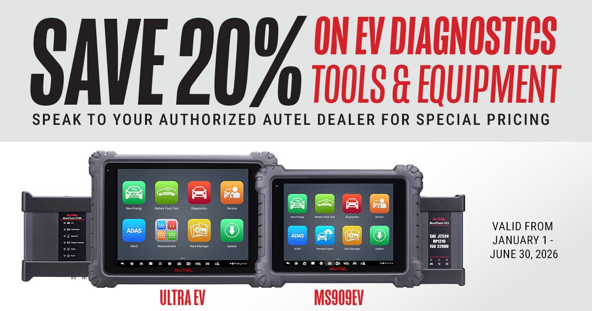 EV DIAG PROMO: SAVE 20% ON EV DIAGNOSTICS TOOLS & EQUIPMENT