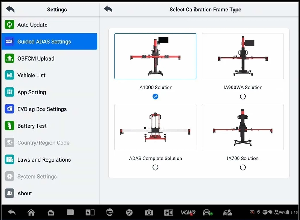 Guided ADAS Settings