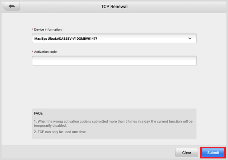 TCP redeem step 6