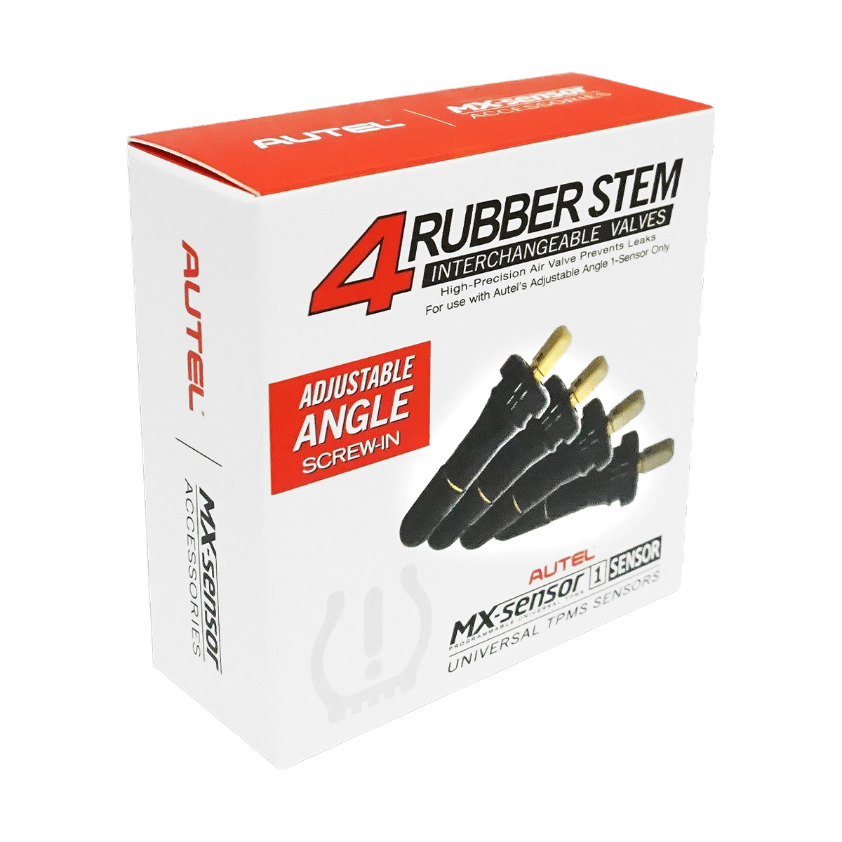4-Pack of Rubber Screw-in Valves for Adjustable Angle 1-Sensor Right