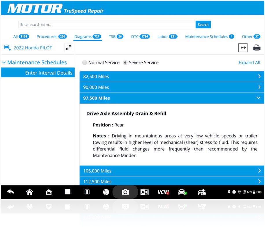 MOTOR Repair Data