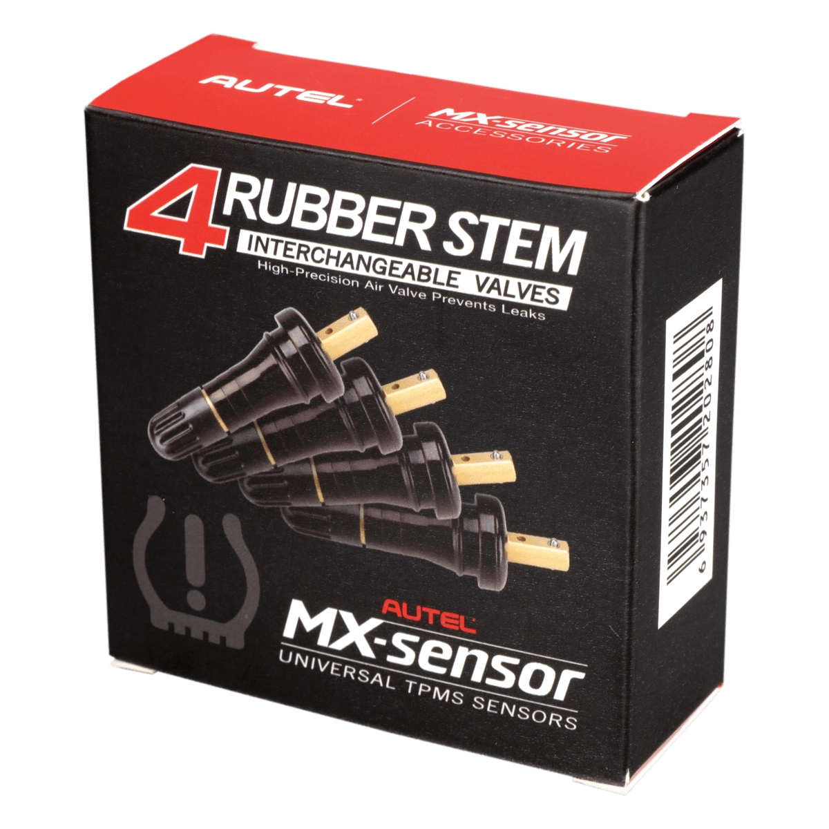 4 Rubber Press-in Valve Stems