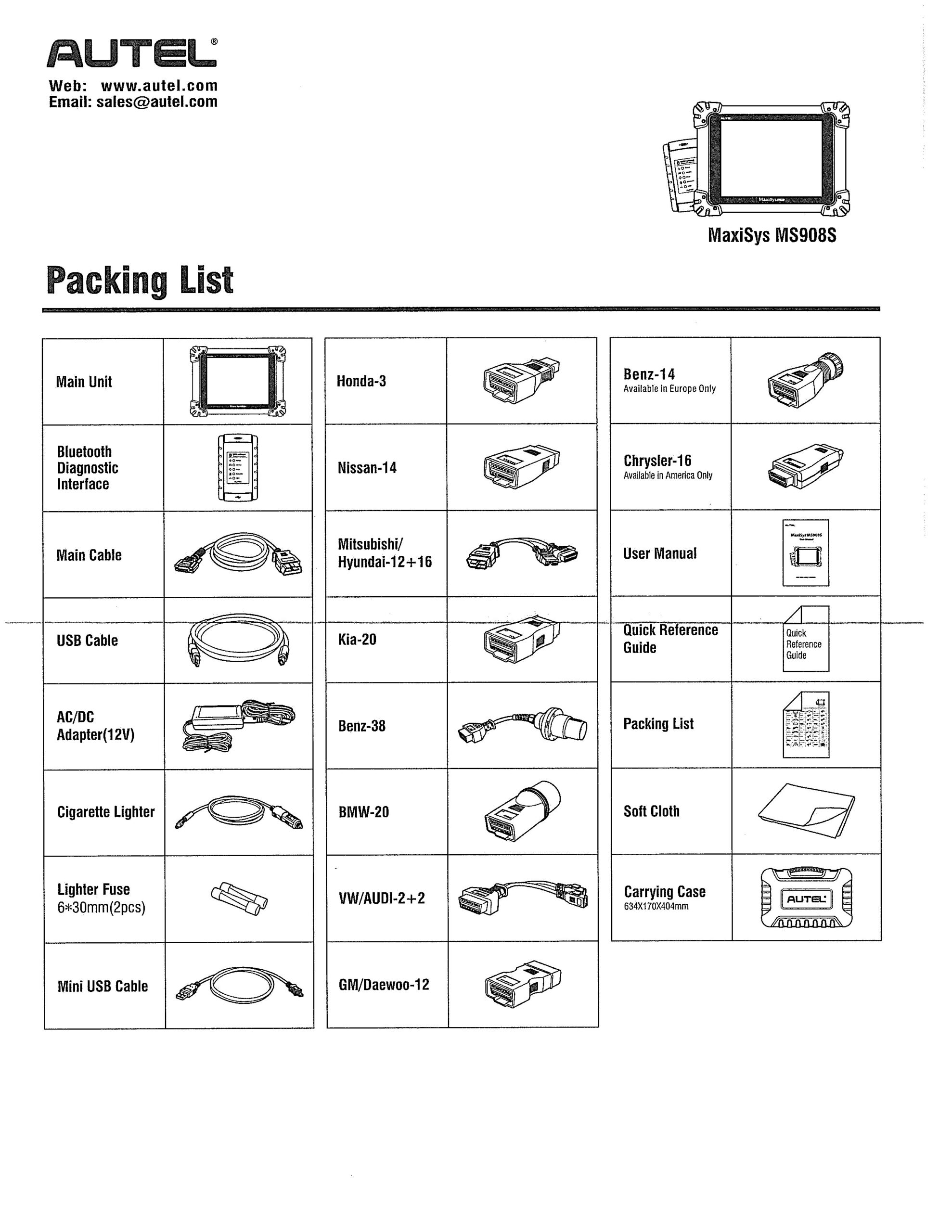 MS908S Accessories