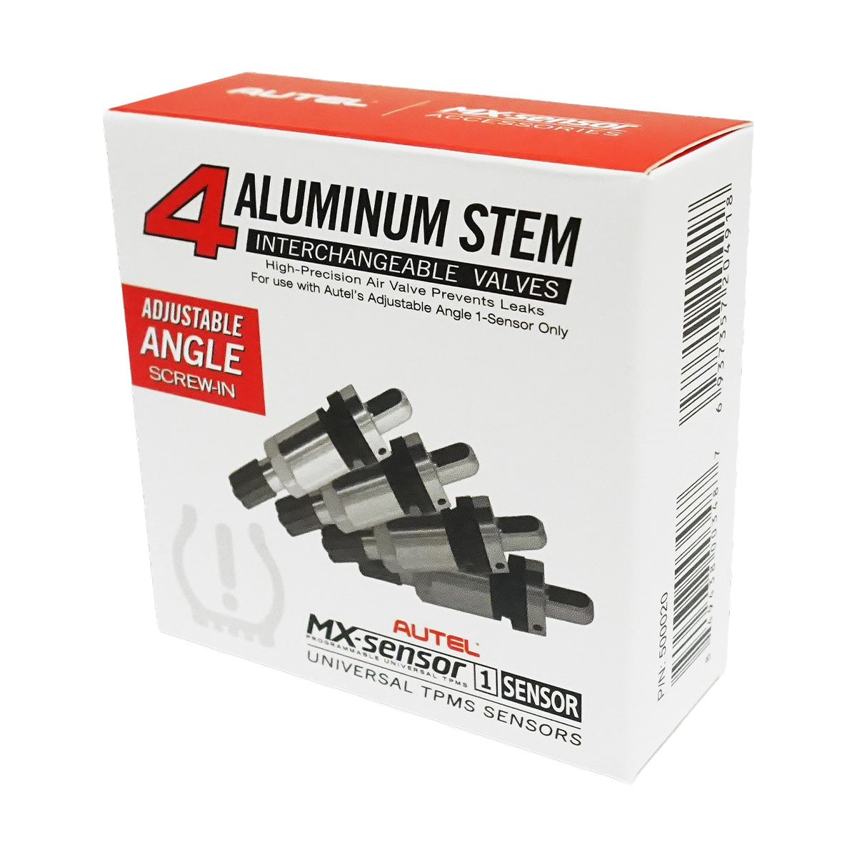 4-Pack of Metal Screw-in Valves for Adjustable Angle 1-Sensor