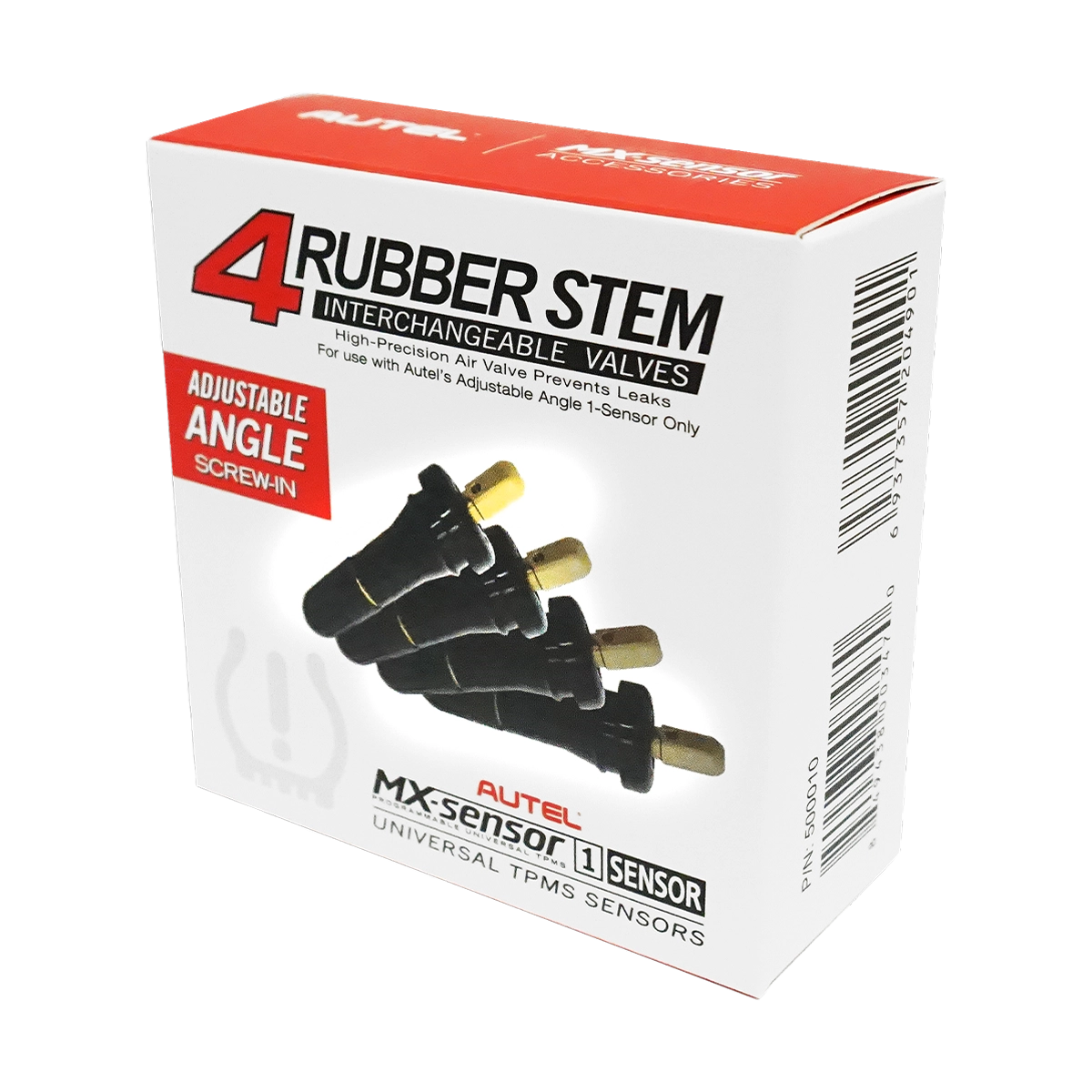 4-Pack of Rubber Screw-in Valves for Adjustable Angle 1-Sensor Left